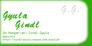 gyula gindl business card